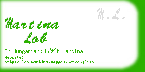 martina lob business card